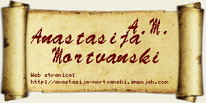 Anastasija Mortvanski vizit kartica